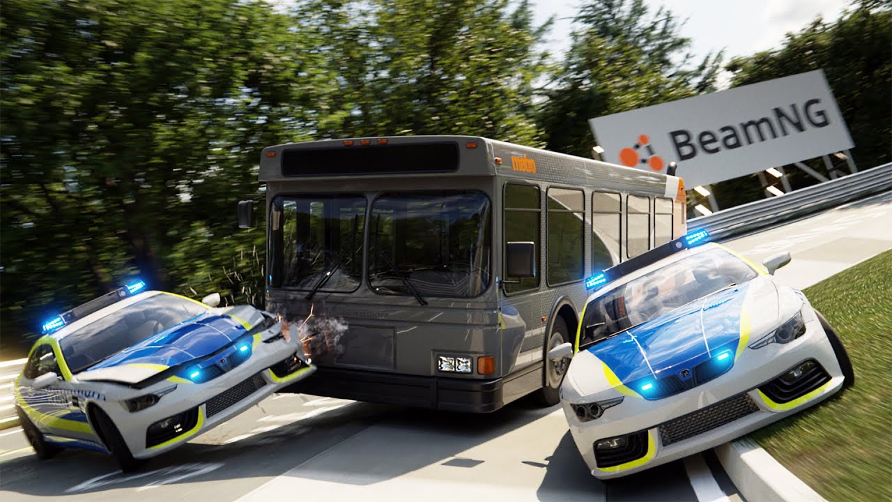 We DESTROYED Cops With Buses In BeamNG Multiplayer! Complete Destruction!