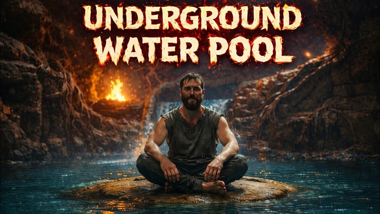 Hidden Underground Water Pool in the Wild~😲#UndergroundWaterPool #Survival