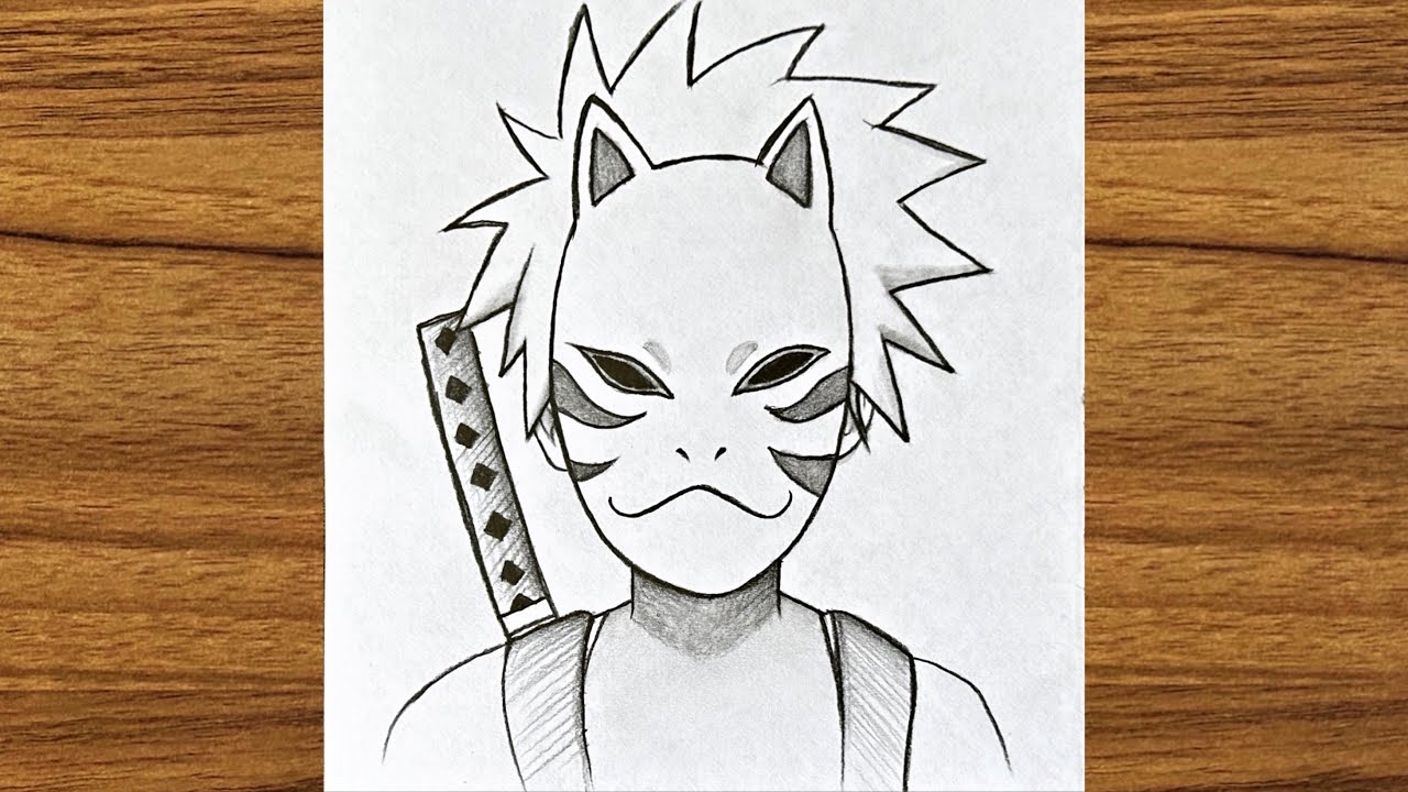 How to Draw Kakashi Anbu || Easy drawing ideas for beginners || How to draw anime step by step