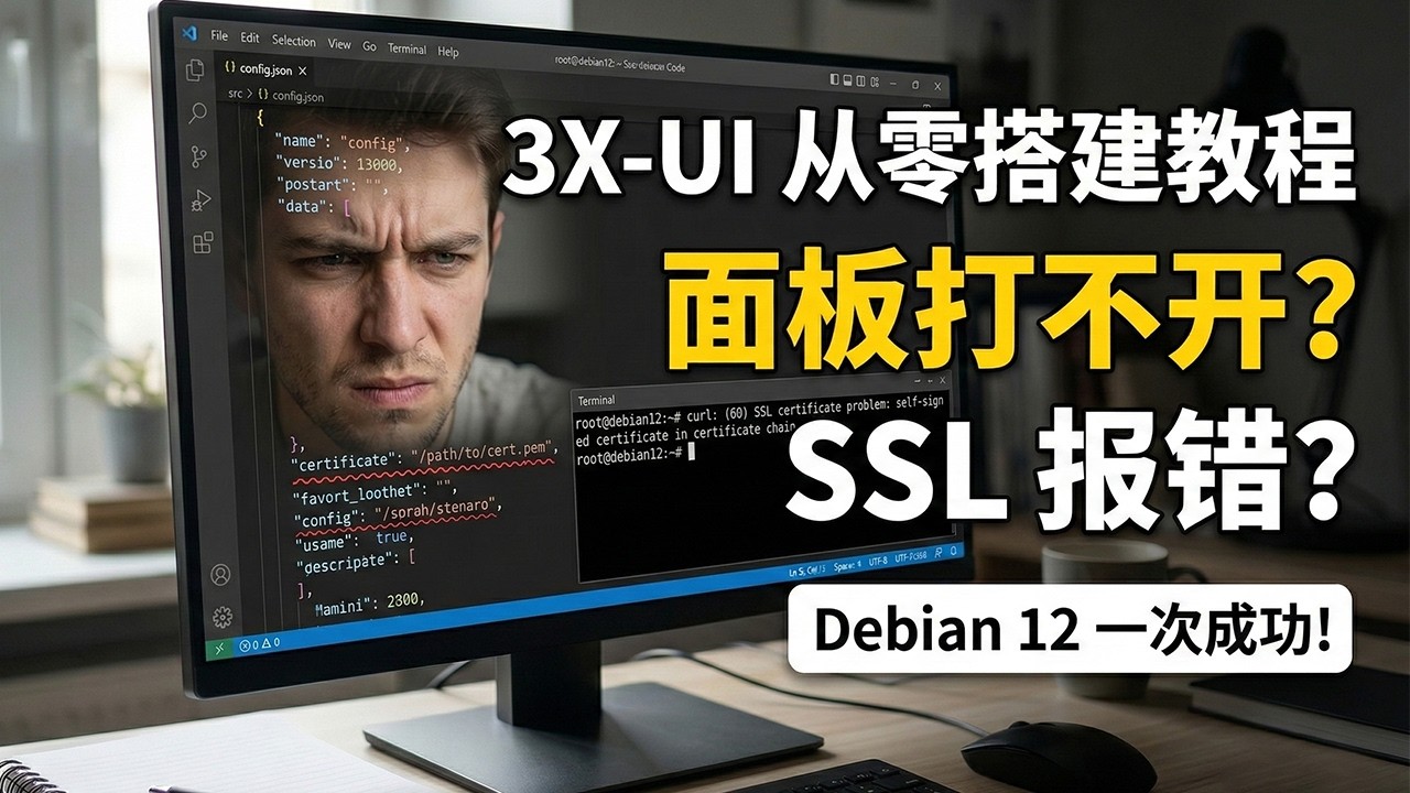 搭建 3X-UI 面板打不开？解决 ufw 报错 & SSL 证书报错 (Debian12)
