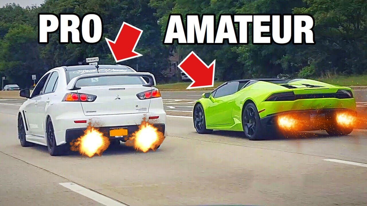 Mitsubishi Evo X vs Lamborghini Huracan