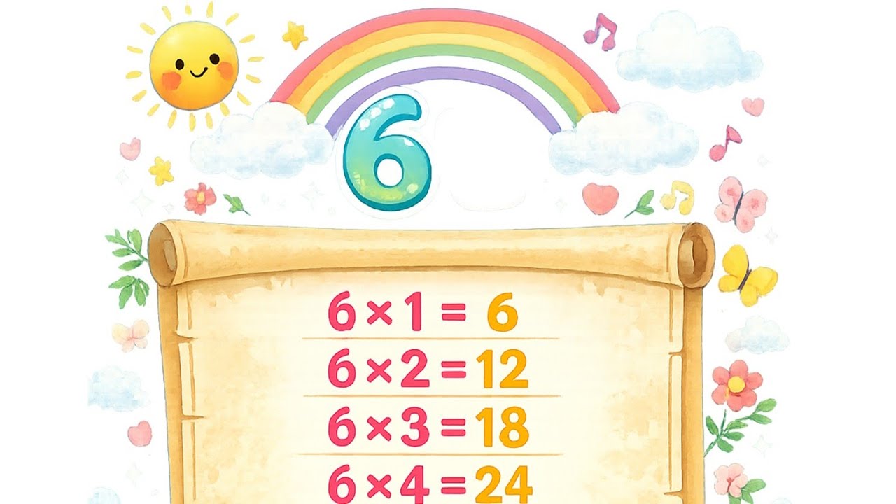6 Times table song(Happy day)