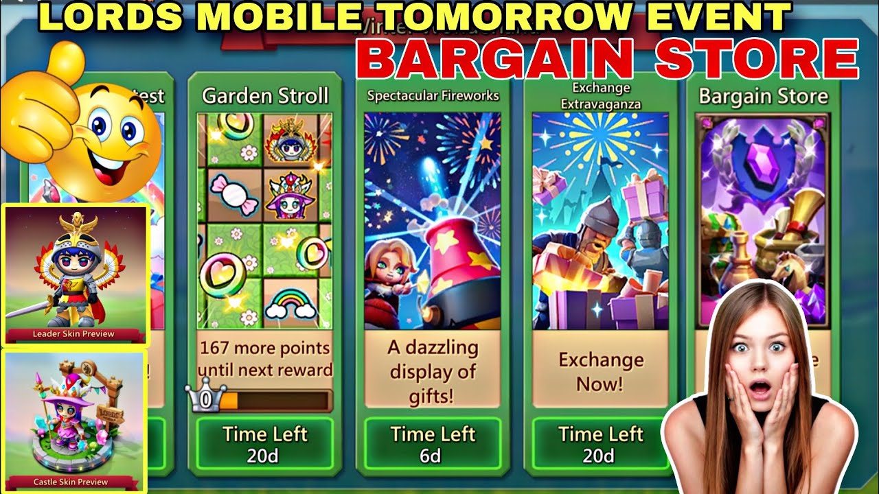 Lords Mobile - BARGAIN STORE 🤯AND GARDEN STROLL TOMORROW EVENT BEST REWARDS 🔥 