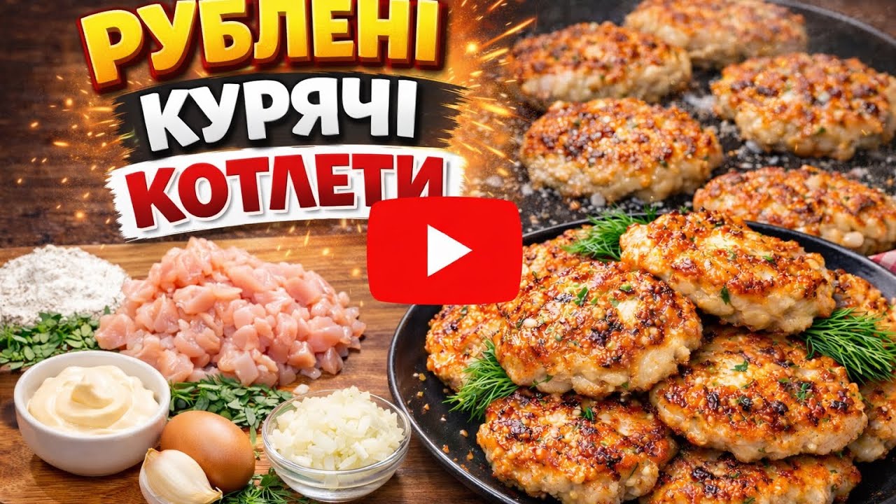 РУБЛЕНІ КУРЯЧІ КОТЛЕТИ (ДУЖЕ СОКОВИТІ) 🔥🍗