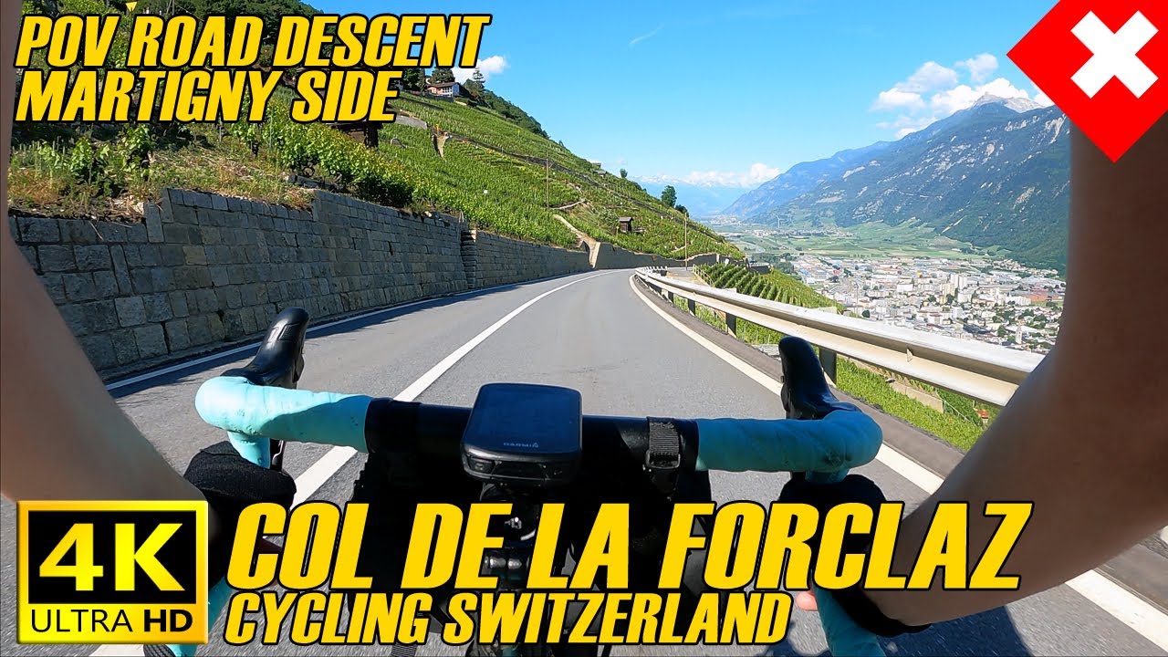 Cycling Switzerland - Col de la Forclaz Road Descent - Martigny Side