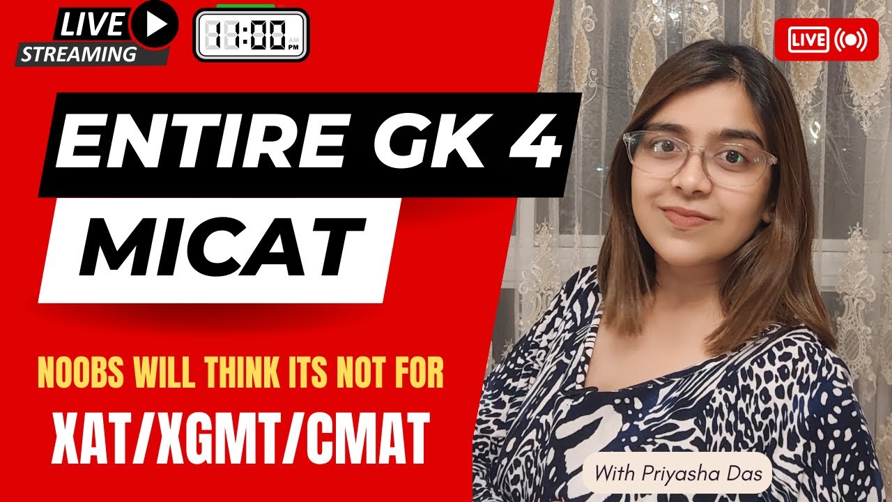 Full GK for MICAT| XAT| XGMT| CMAT| Important Current Affairs & Static GK| Live Study Session #xat