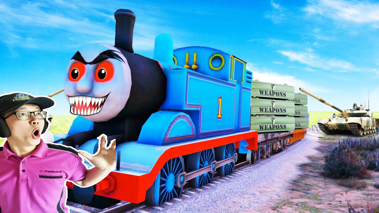 GTA5 THOMAS TRAIN 偷走军士武器！ 各位帮我把 THOMAS 火车给停下来！（OMG 😱)