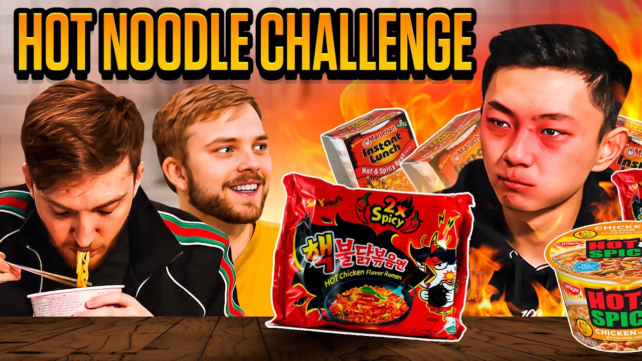 100T Pros vs Crazy Spicy Korean Noodles | Trivia Challenge