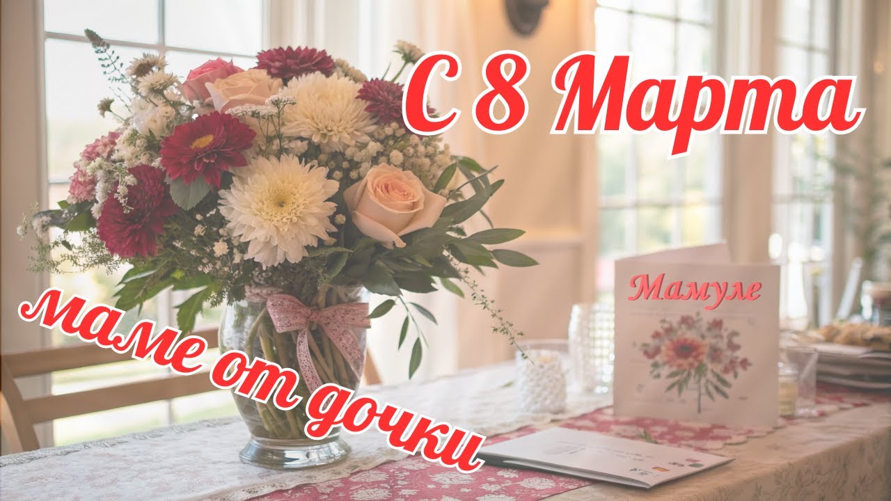 Нежное поздравление с 8 Марта маме от дочери