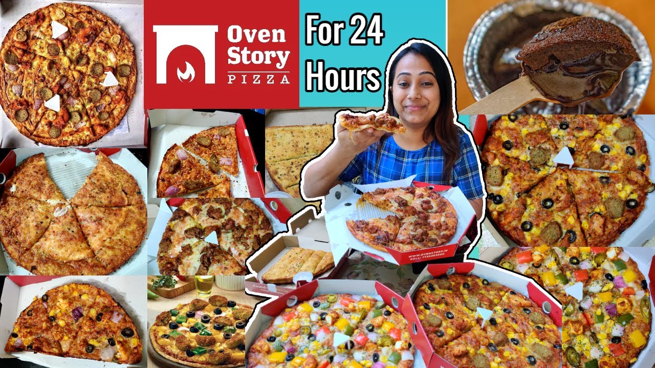 I only ate OVENSTORY PIZZA For 24 Hours |Food challenge| Eating Entire Menu of OvenStory
