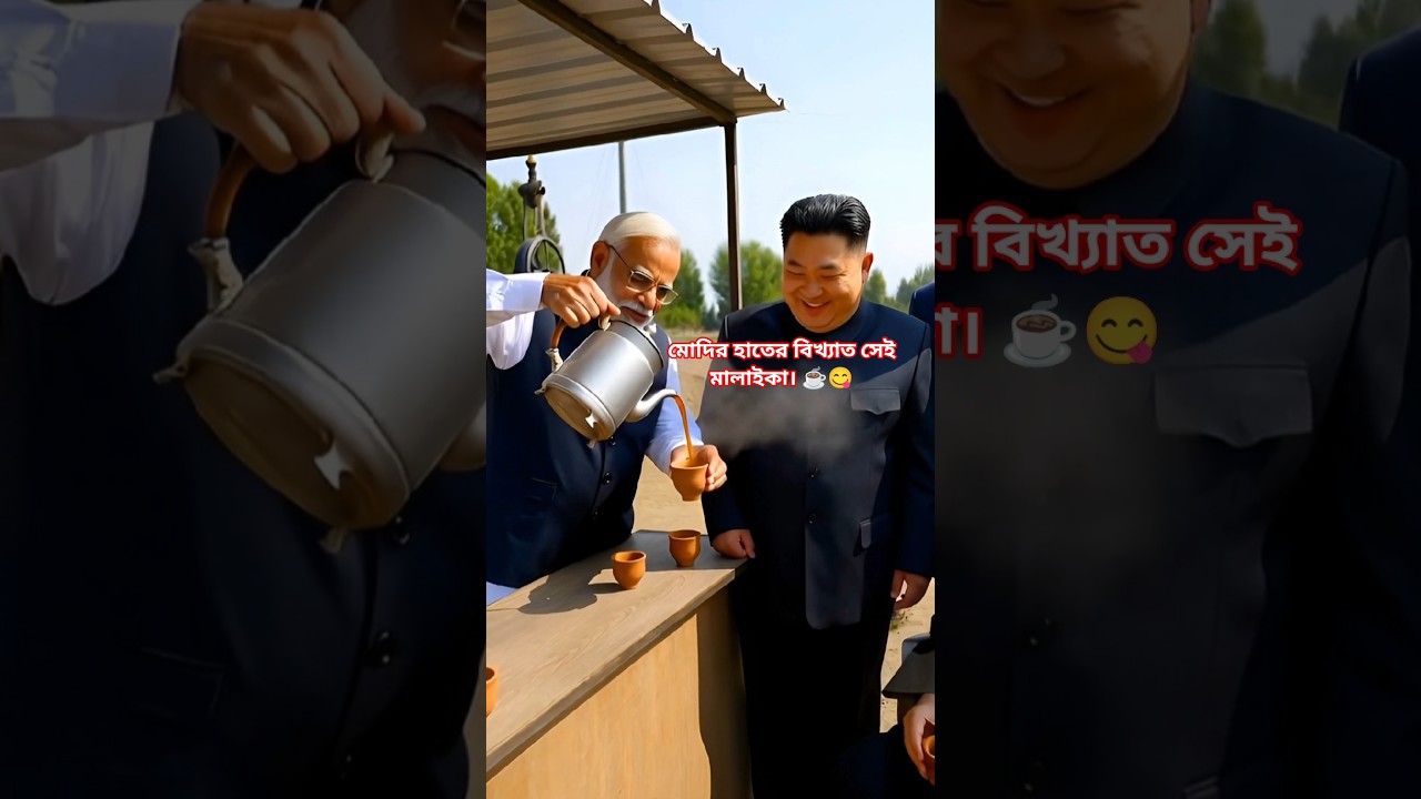 Modi&rsquo;s Tea Stall Hangout ☕😄 #trump #funny #ai