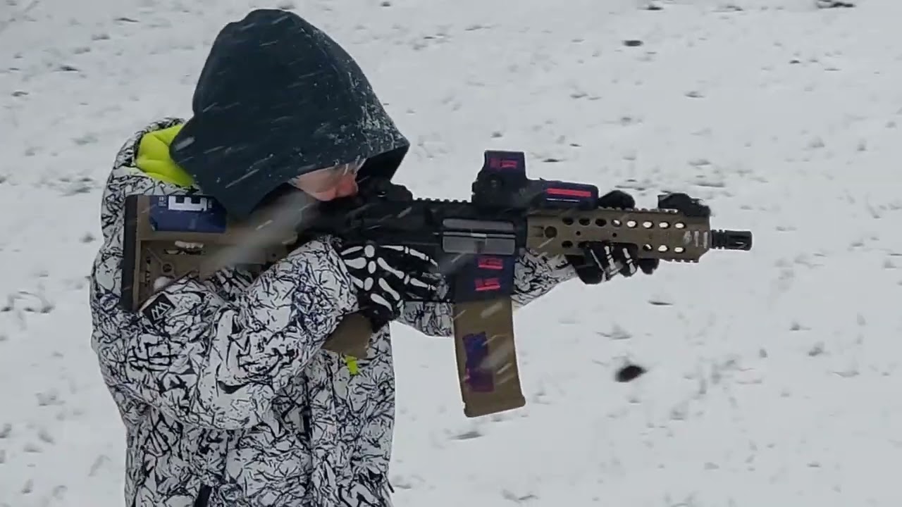 AEG FLEX KARABINEK SZTURMOWY AEG#asg  SA-F01 + Kolimator ASG#asgaming TEREN/ŚNIEG/TEMP -7