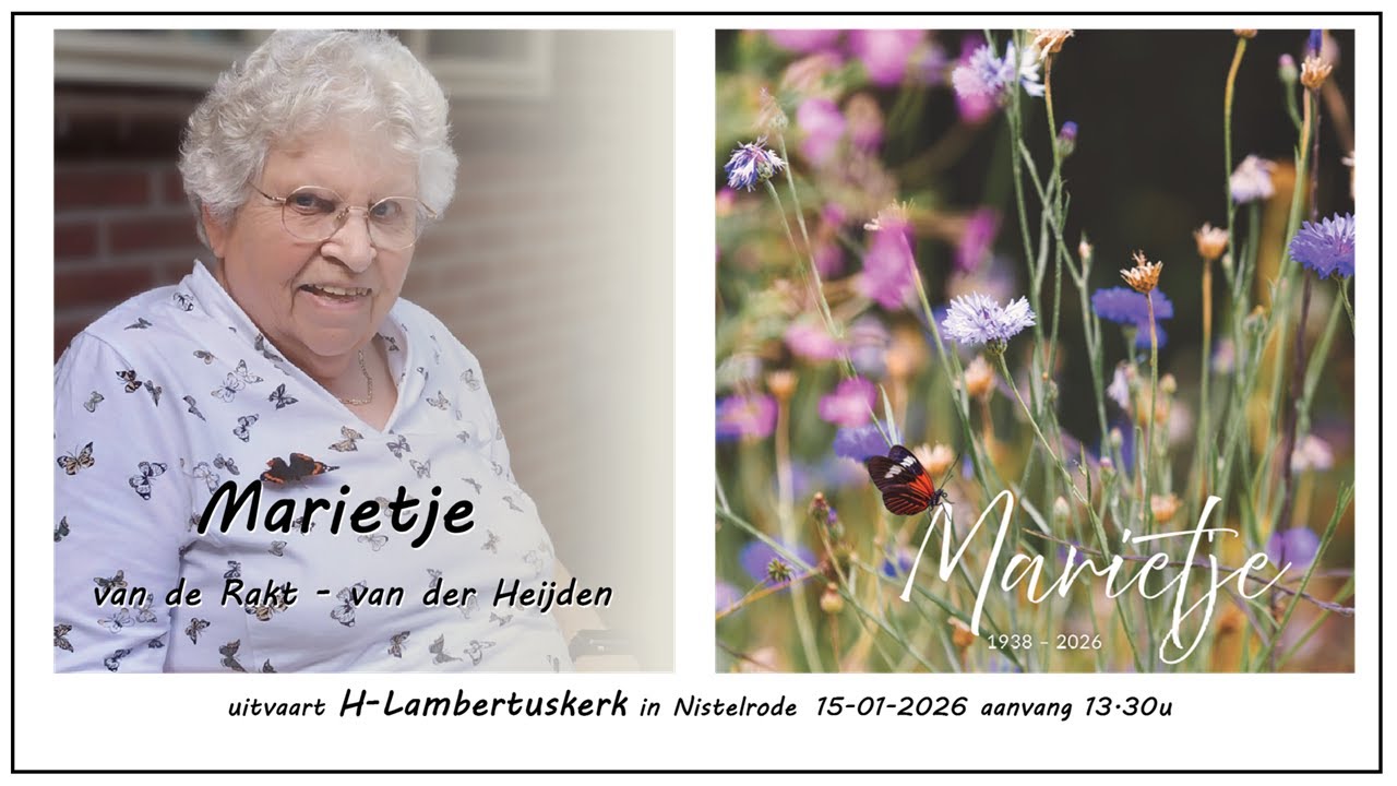 H. Lambertuskerk in Nistelrode,  15-01-2026, uitvaart Marietje van de Rakt - van der Heijden, 13.30u