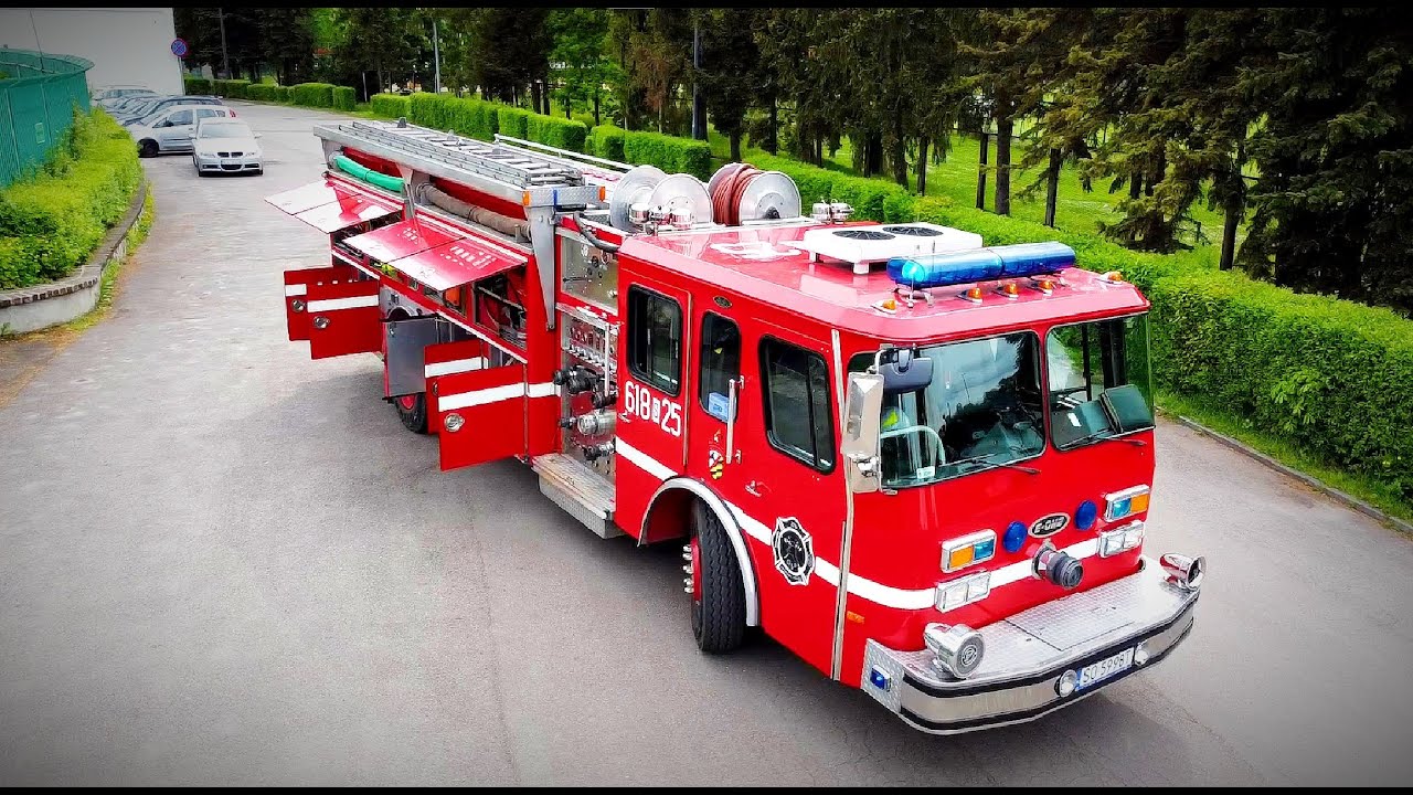 OSP SOSNOWIEC PORĄBKA - POTĘŻNY AMERYKANIEC W PODZIALE - E-ONE HUSH GCBA - POKAZ WYPOSAŻENIA