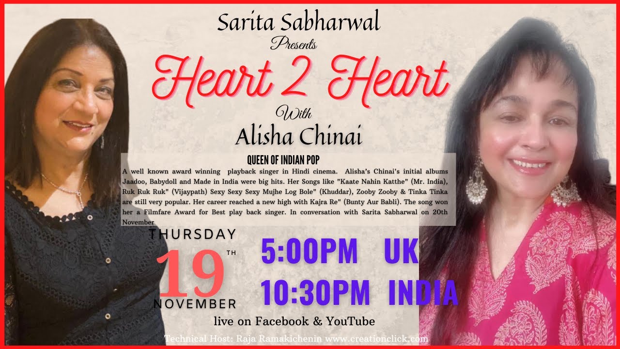 Alisha Chinai on Sarita Sabharwal's Heart 2 Heart