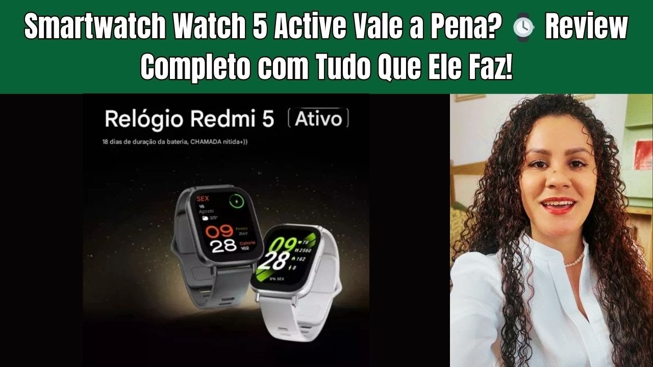 Smartwatch Watch 5 Active Vale a Pena? ⌚ Review Completo com Tudo Que Ele Faz!