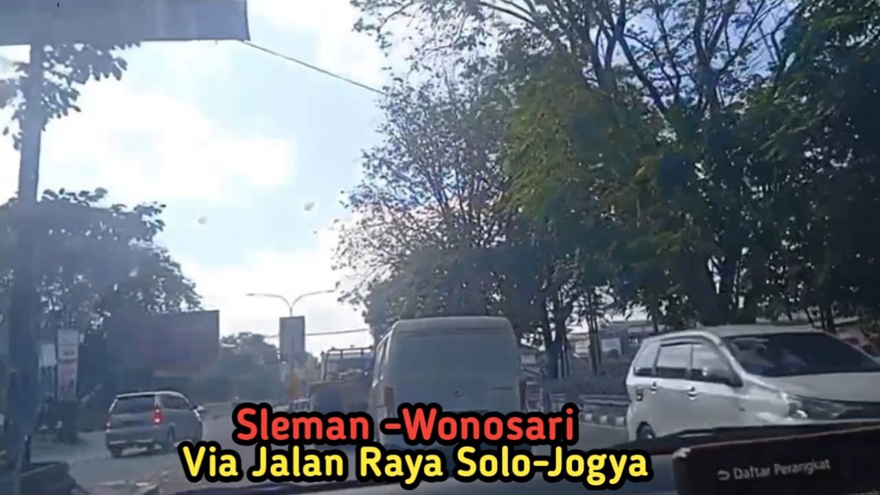 Sleman - Wonosari Via Jl  Raya Solo -Yogyakarta