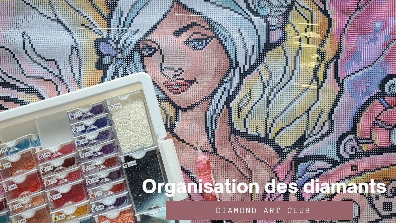 Organisation des diamants et préparation du dp The Sugar Plum Fairy de Diamond Art Club
