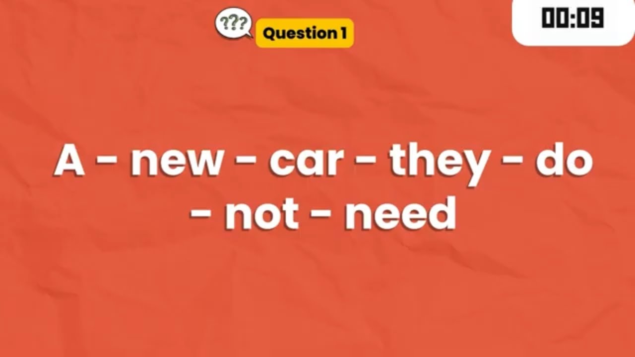 Jumbled Sentences Quiz | Rearrange the Jumbled Sentences  @englishlearningandreasoning