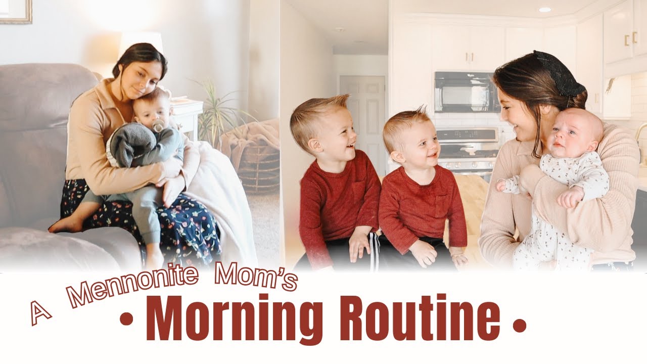 My Routine as a Mennonite Mom of 3 under 3! Working Out, How I Style My Hair, & My Daily Devotions!