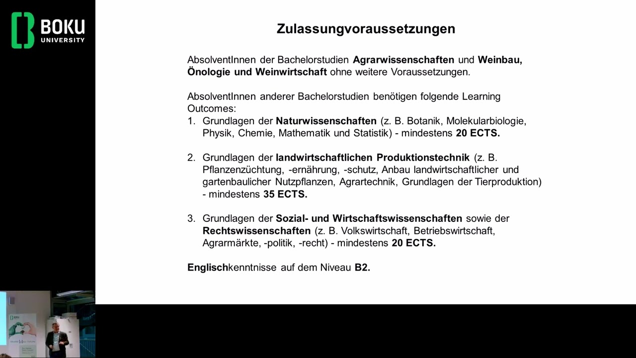 Nutzpflanzenwissenschaften - Masterinfotage