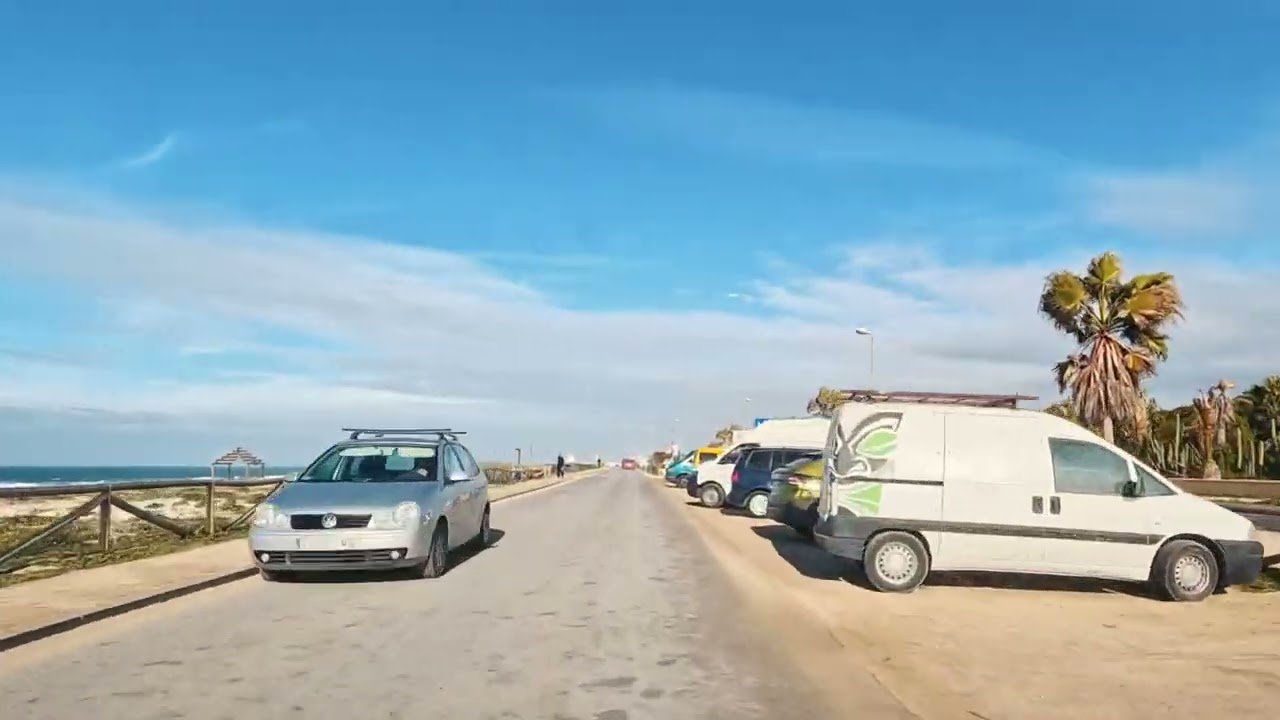 4K scenic drive El Palmar de Vejer , Spain