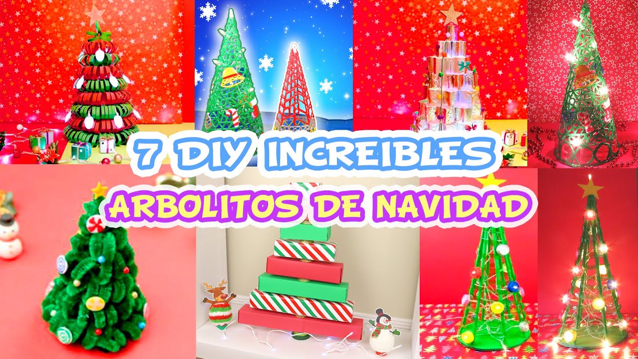 7 IDEAS ARBOLES DE NAVIDAD Fáciles y Baratos 🎄 DIY Navidad | Manualidades aPasos