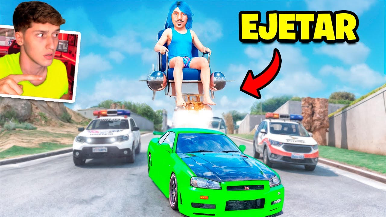 FUGA DE CARRO COM BANCO EJETAVEL 🚀😂 GTA RP