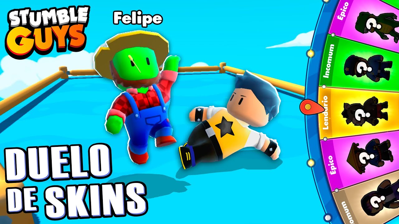 💥 Duelo de VISUAIS Aleatórios com o FILHO da JAQUELI no Stumble Guys
