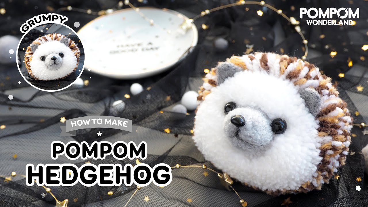 How to Make a Pompom Hedgehog - ポンポンの作り方 | Patreon Tutorial Preview