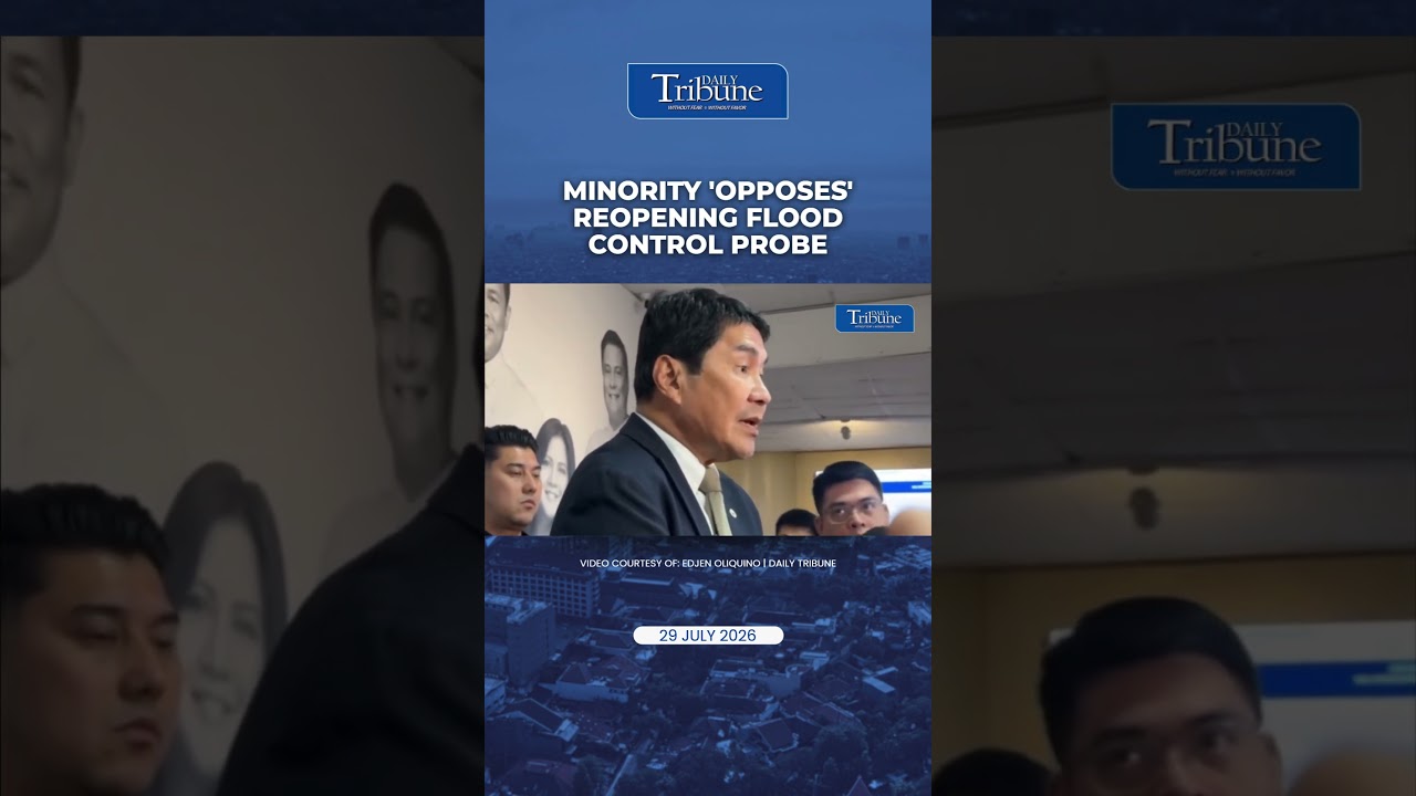 MINORITY 'OPPOSES' REOPENING FLOOD CONTROL PROBE