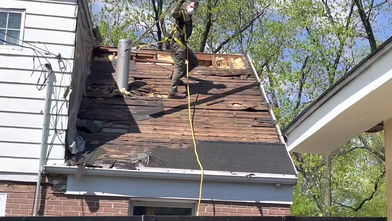 That’s how you tear off old roof decking and replace in under 4 minutes