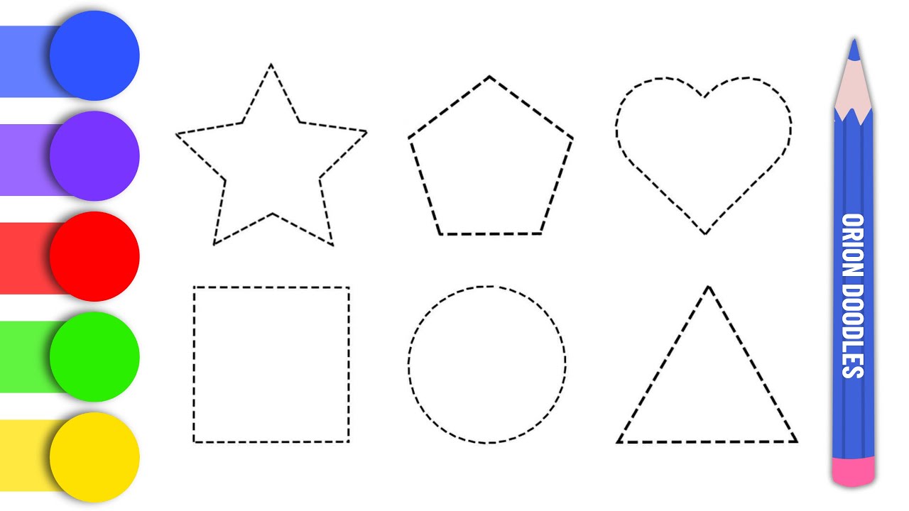 How to Draw and Color Shapes for Kids | Easy Learning Drawing
