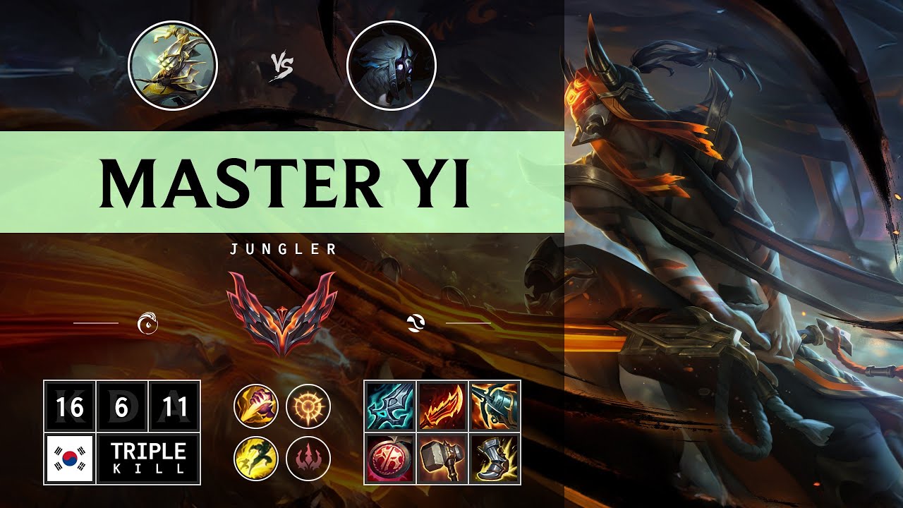 Master Yi Jungle vs Kindred - KR Grandmaster Patch 14.14