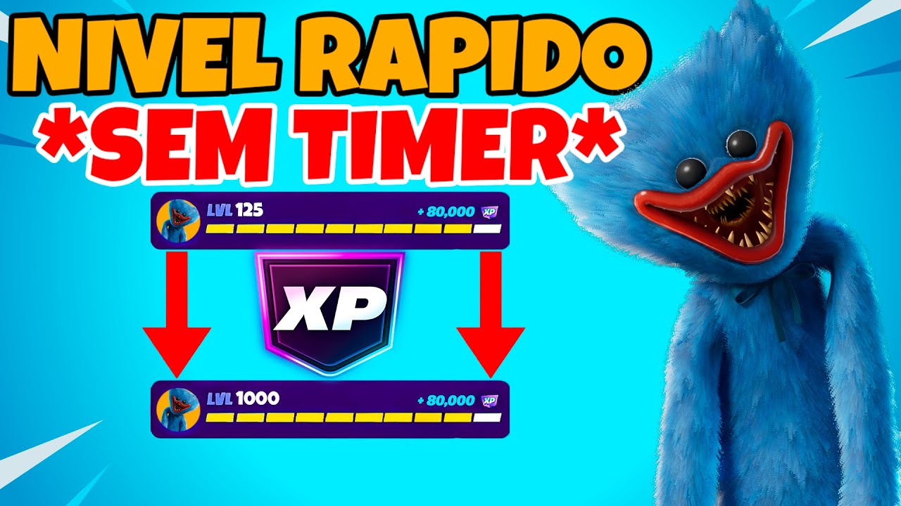 *SEM TIMER* MELHOR MAPA DE XP para SUBIR DE NIVEL RAPIDO na TEMPORADA 4