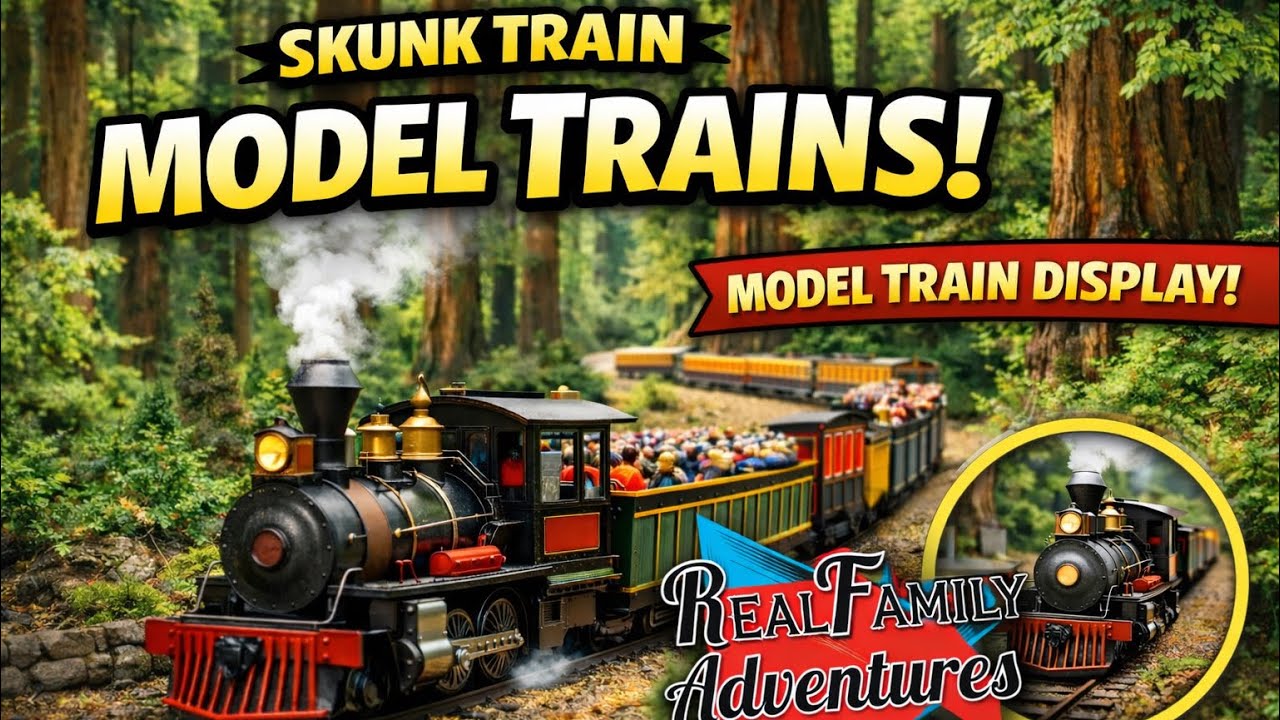 🚂 Skunk Train MODEL TRAIN Experience! | Miniature Train Set in the Redwoods