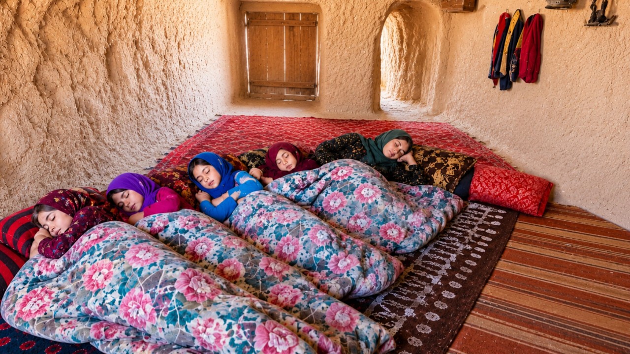 A Harsh Morning in Afghanistan's Mountains | Baking Fresh Bread & Traditional Breakfast
