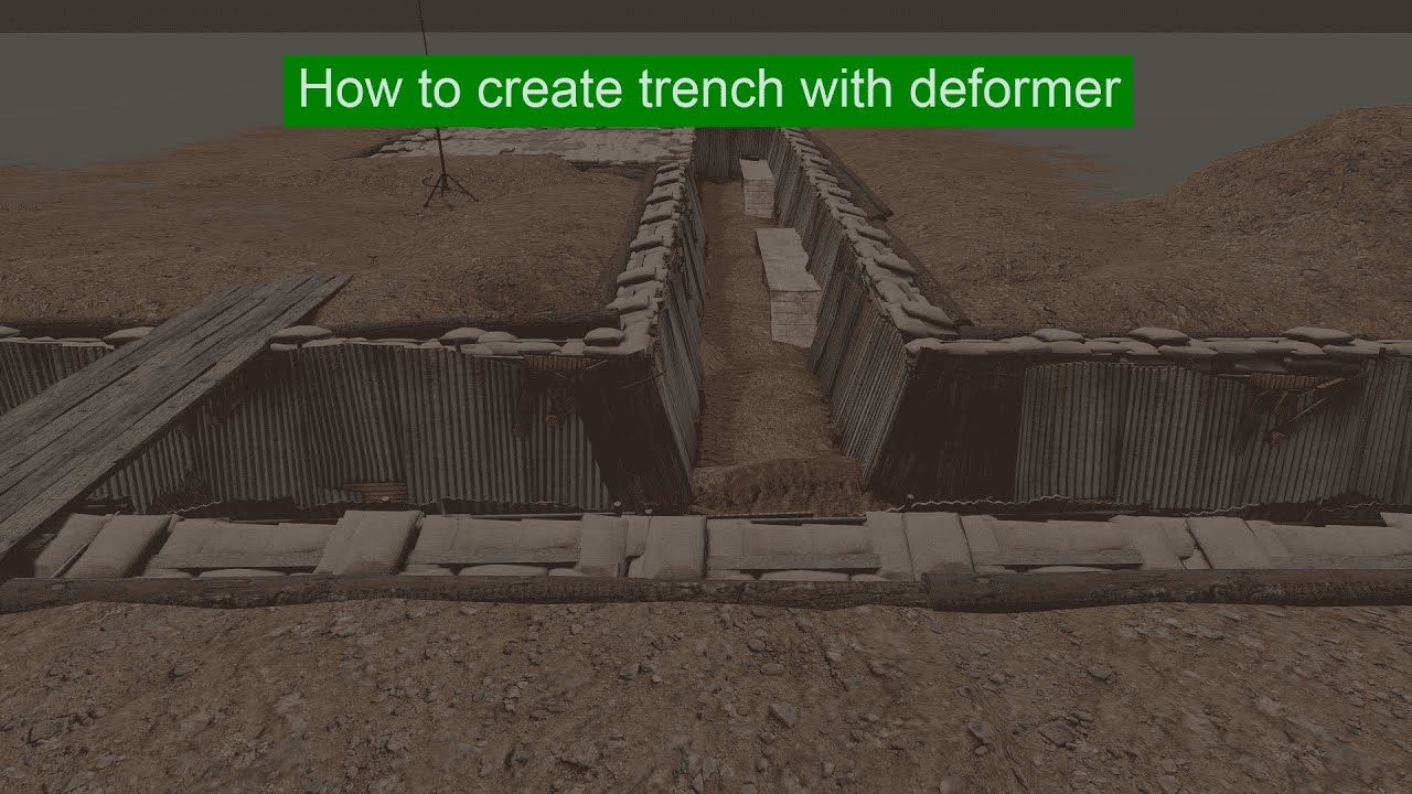How to create trench with deformer in arma 3