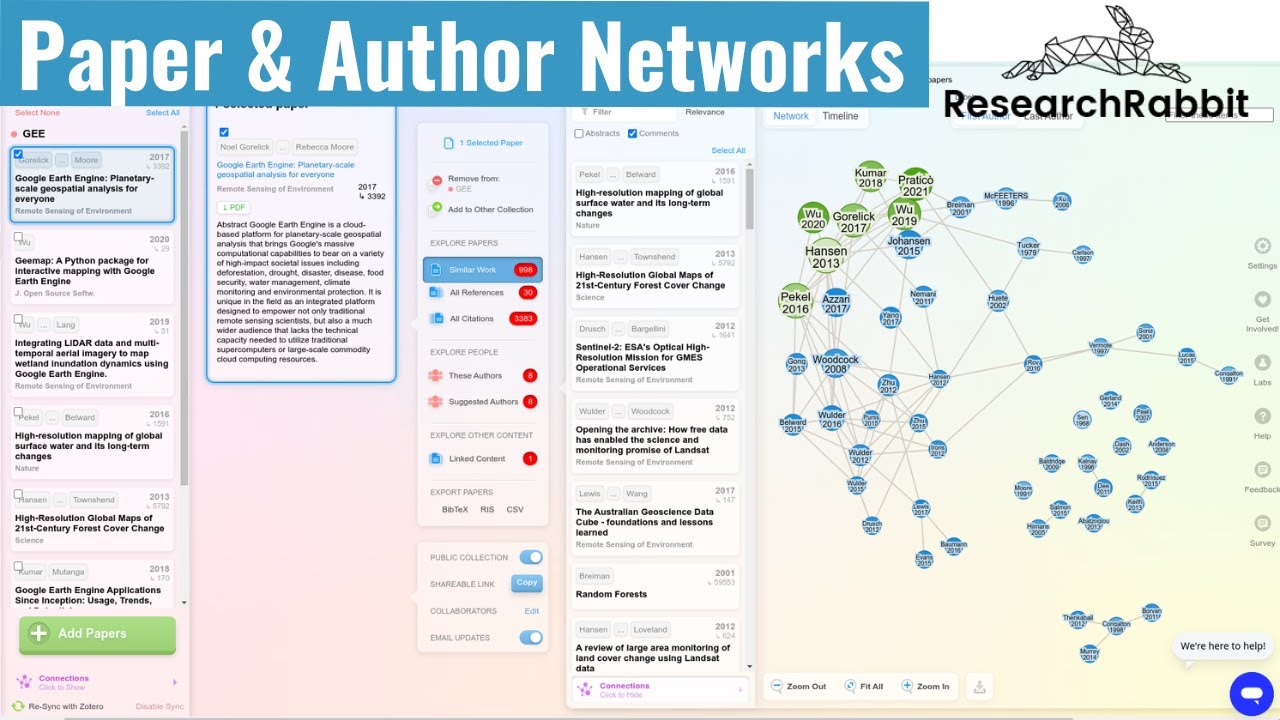 How to visualize paper and author networks using Research Rabbit
