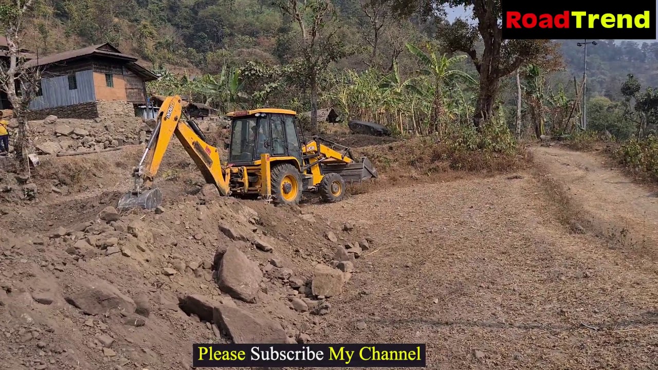 JCB LOADER MACHINE LEVELING   HILL LAND