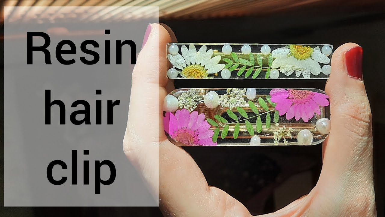 Resin hair clip  / resin hair clip tutorial