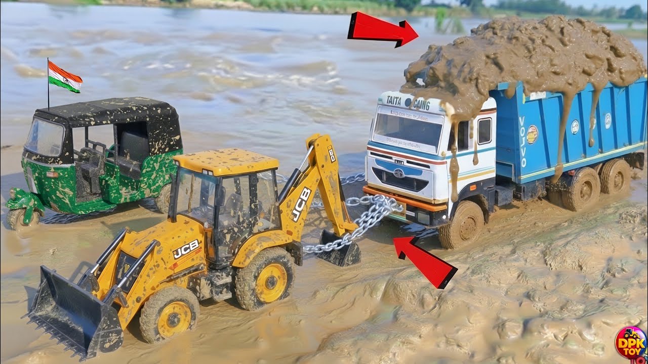 New Mahindra Container Sand Loading JohnDeere Swaraj Volvo Dumper Auto Ri  ickshaw Accident Jcb7cx ?