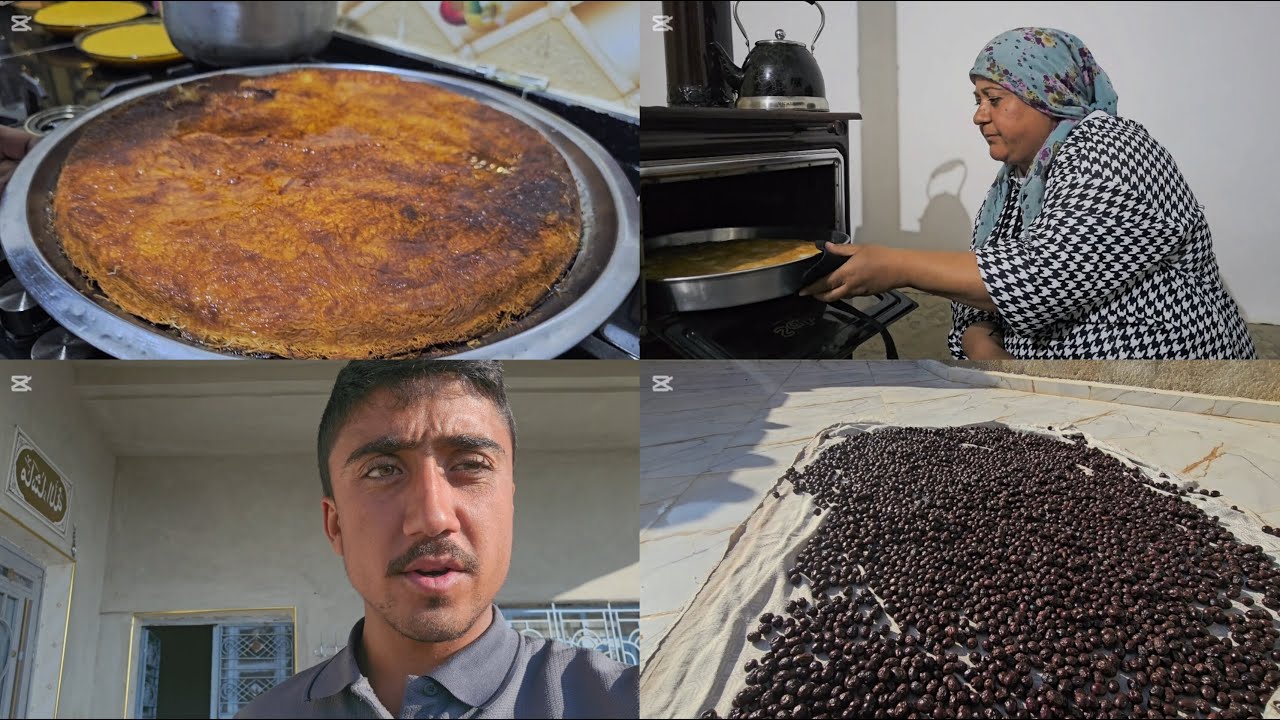 طبخت كولك وعملت كنافه بفرن الحطب طلعت بتشهي