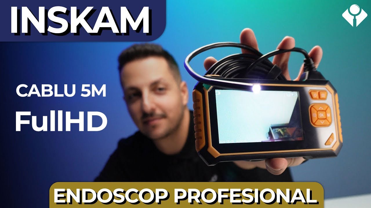 Endoscop profesional cu 2 senzori și display | Inskam SS-ED113B-2
