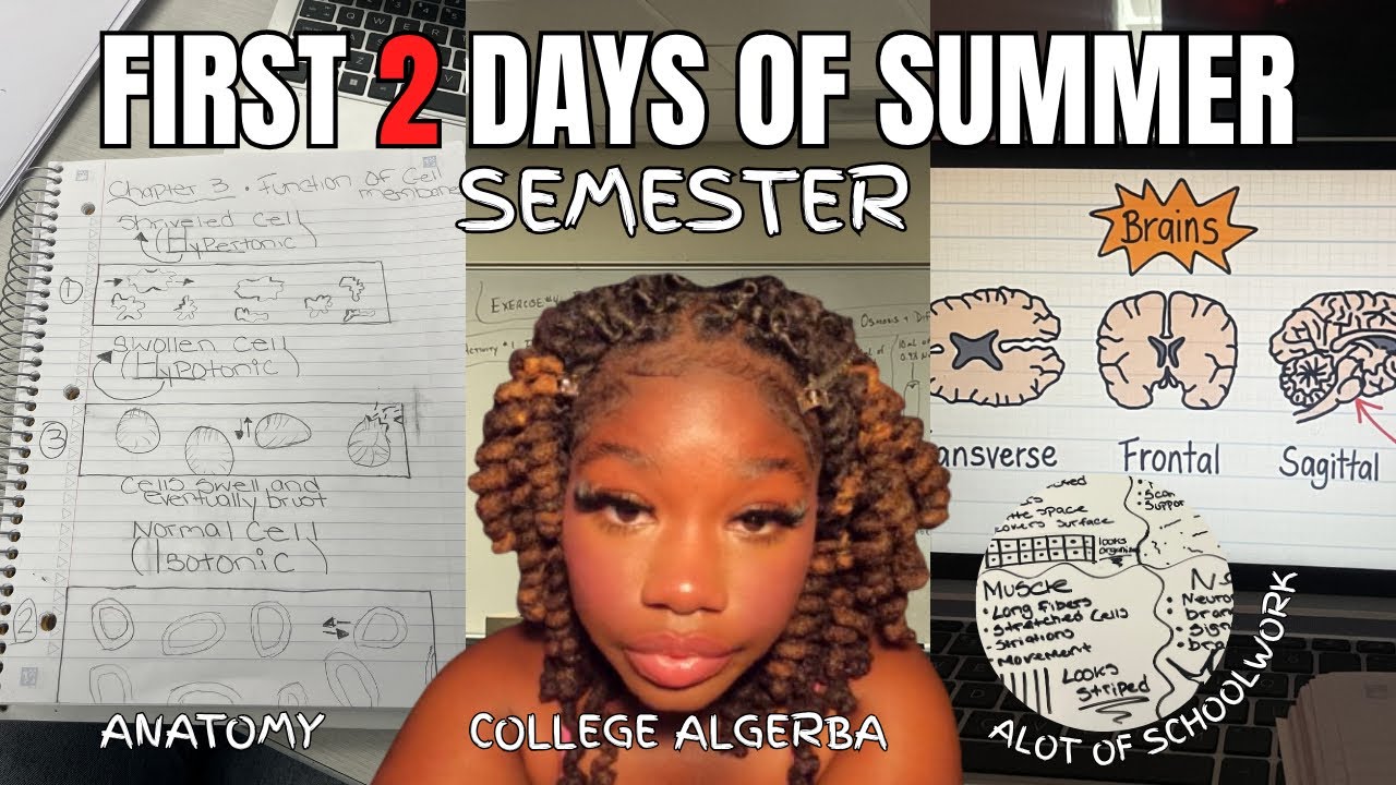 My First 2 Days of Summer Semester 📚✨ | Anatomy, Psychology & College Life Vlog