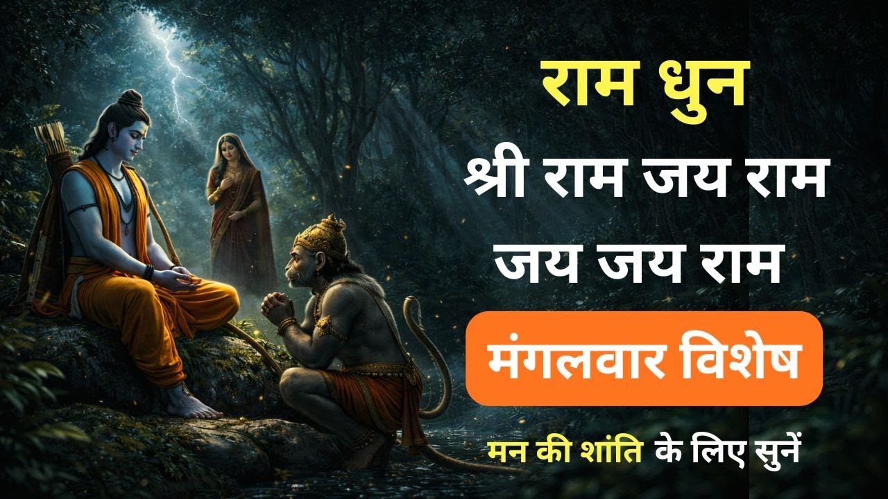 Ram Dhun  श्री राम जय राम जय जय राम  Tuesday Hanuman Special Ram Naam Chanting for Peace Positivity