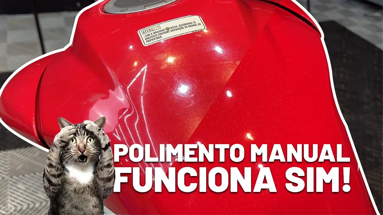 POLIMENTO MANUAL DO TANQUE DA MOTO | SURPREENDA-SE COM RAZUX