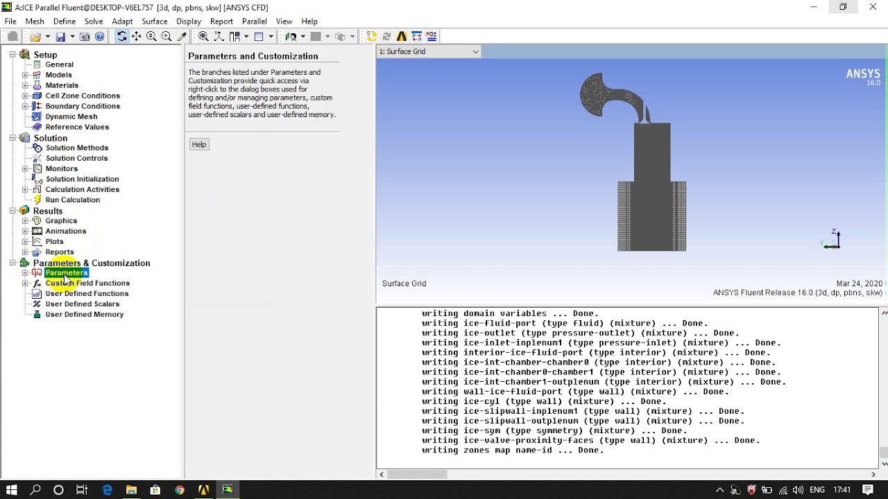 Ansys ICE Port Flow Simulation solution Process