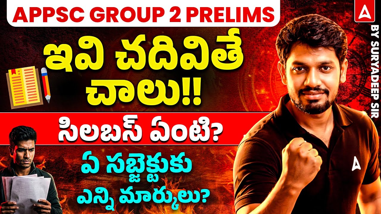 APPSC Group 2 Syllabus in Telugu | APPSC Group 2 Prelims Syllabus and Subject Wise Weightage 2026