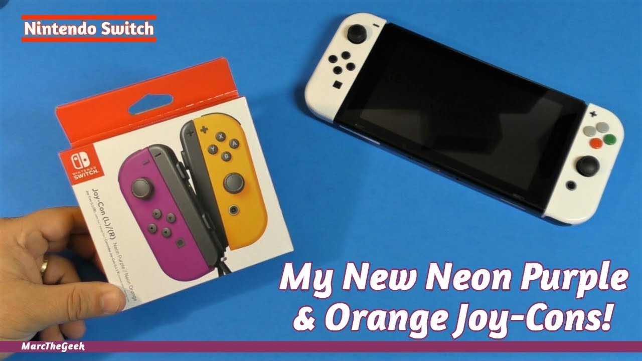 My New Neon Purple & Orange Joy-Cons!